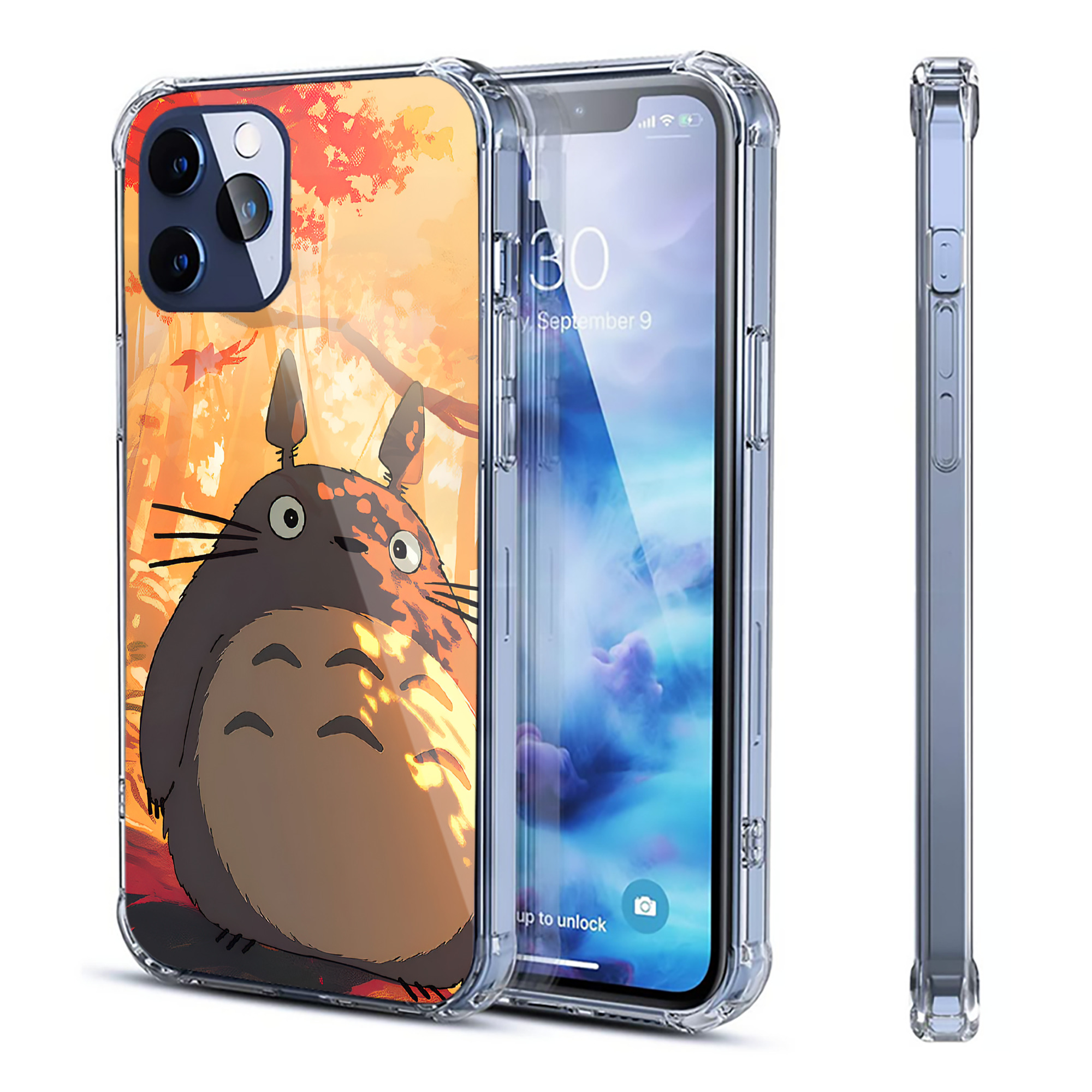 （画像用） となりのトトロ 草壁メイ 草壁サツキ My Neighbor Totoro Satsuki Kusakabe Mei Kusakabe 【iPhone 12シリーズ対応】透明スマホケース（クリアソフトケース）